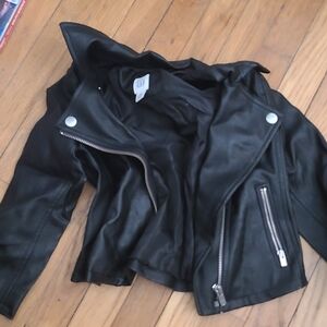 GAP Kids Black Faux Leather Jacket